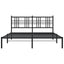 sengeramme med sengegavl 150x200 cm metal sort
