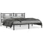 sengeramme med sengegavl 193x203 cm metal sort