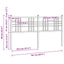 udskiftningsgavl 160 cm metal sort