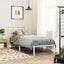 sengeramme med sengegavl 80x200 cm metal hvid