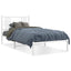sengeramme med sengegavl 107x203 cm metal hvid