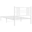 sengeramme med sengegavl 107x203 cm metal hvid