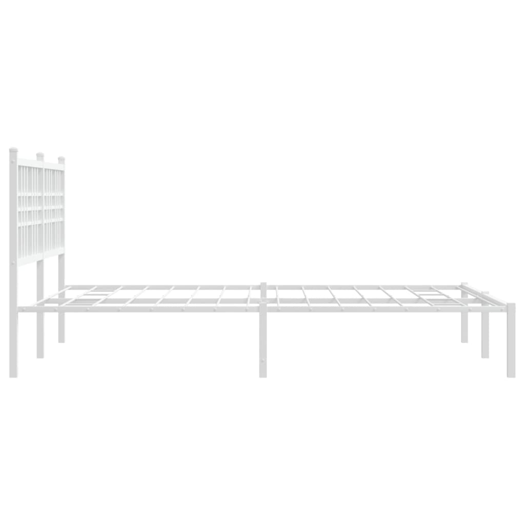 sengeramme med sengegavl 120x190 cm metal hvid