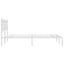 sengeramme med sengegavl 140x200 cm metal hvid