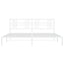 sengeramme med sengegavl 183x213 cm metal hvid