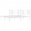 sengeramme med sengegavl 200x200 cm metal hvid