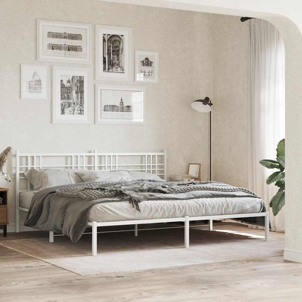 udskiftningsgavl 200 cm metal hvid