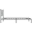 sengeramme med sengegavl 90x190 cm metal sort