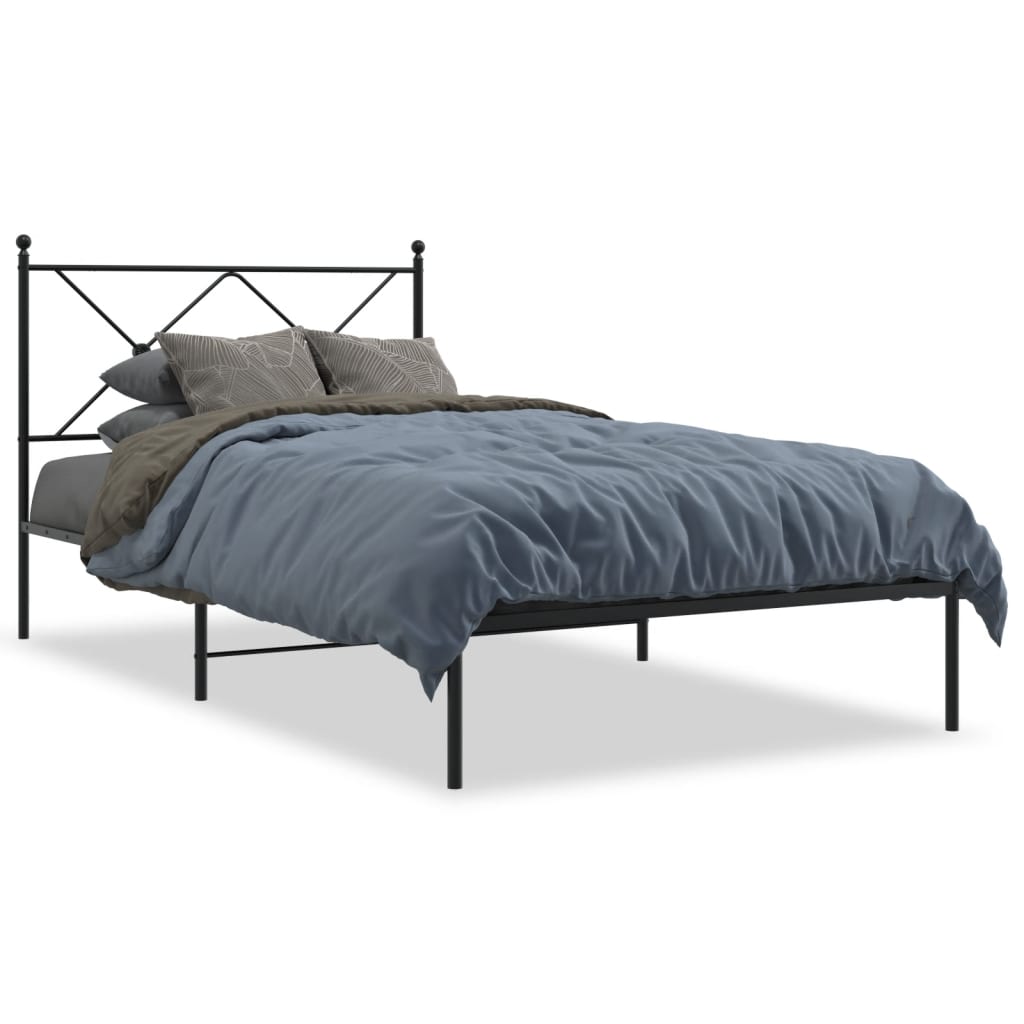 sengeramme med sengegavl 107x203 cm metal sort