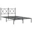 sengeramme med sengegavl 120x190 cm metal sort