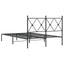 sengeramme med sengegavl 120x190 cm metal sort