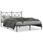 sengeramme med sengegavl 135x190 cm metal sort
