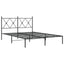 sengeramme med sengegavl 140x190 cm metal sort