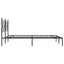 sengeramme med sengegavl 140x190 cm metal sort