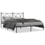 sengeramme med sengegavl 160x200 cm metal sort