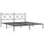 sengeramme med sengegavl 183x213 cm metal sort