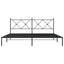 sengeramme med sengegavl 183x213 cm metal sort