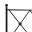 sengeramme med sengegavl 200x200 cm metal sort