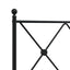 udskiftningsgavl 100 cm metal sort