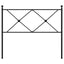 udskiftningsgavl 107 cm metal sort