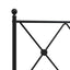 udskiftningsgavl 120 cm metal sort