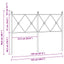 udskiftningsgavl 120 cm metal sort