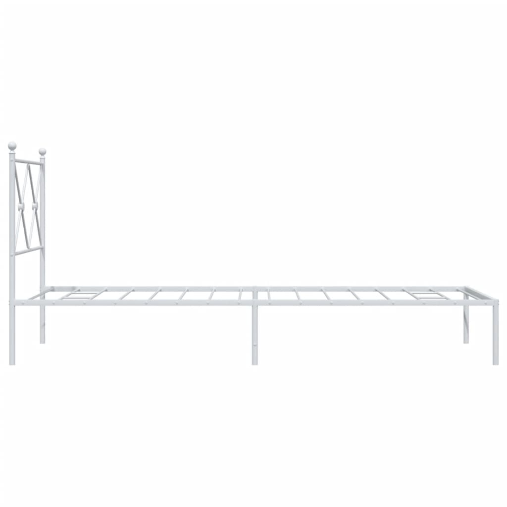sengeramme med sengegavl 80x200 cm metal hvid