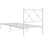 sengeramme med sengegavl 80x200 cm metal hvid