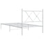 sengeramme med sengegavl 90x190 cm metal hvid