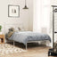 sengeramme med sengegavl 90x190 cm metal hvid