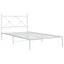sengeramme med sengegavl 100x190 cm metal hvid
