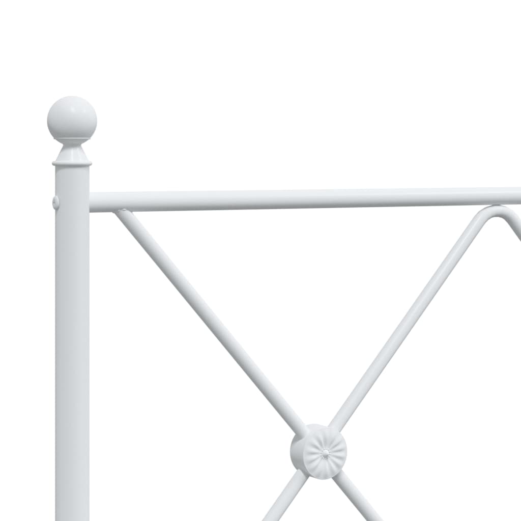 sengeramme med sengegavl 100x190 cm metal hvid