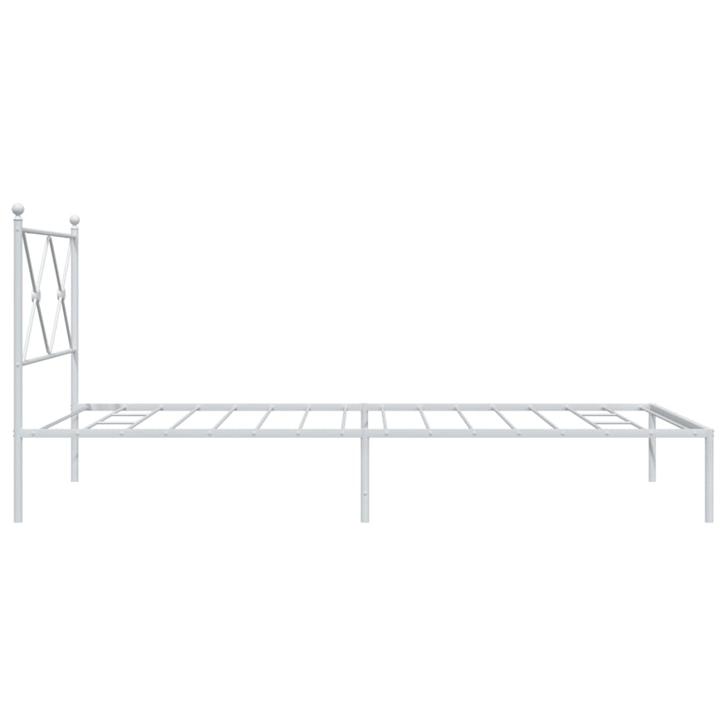 sengeramme med sengegavl 107x203 cm metal hvid