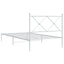sengeramme med sengegavl 107x203 cm metal hvid