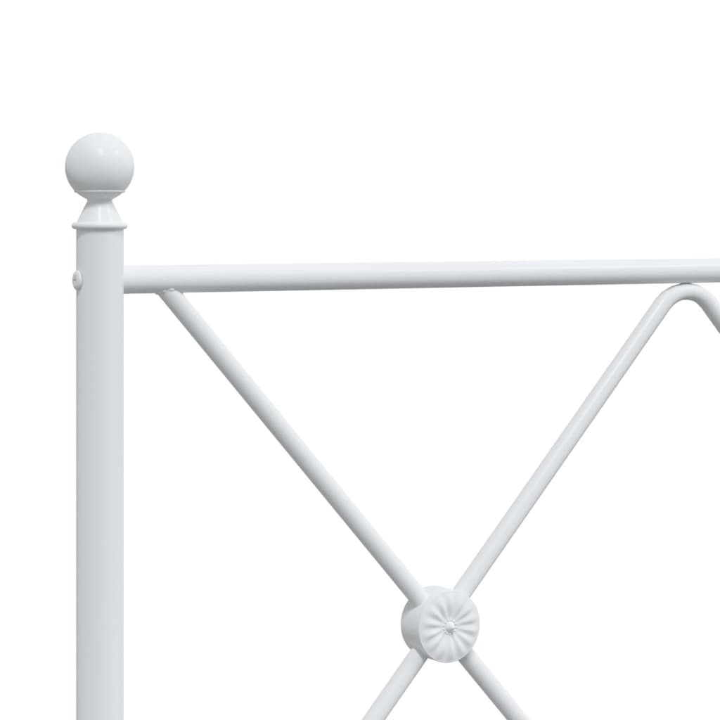 sengeramme med sengegavl 120x200 cm metal hvid