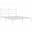 sengeramme med sengegavl 140x190 cm metal hvid