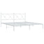 sengeramme med sengegavl 180x200 cm metal hvid