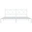 sengeramme med sengegavl 180x200 cm metal hvid