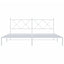 sengeramme med sengegavl 183x213 cm metal hvid
