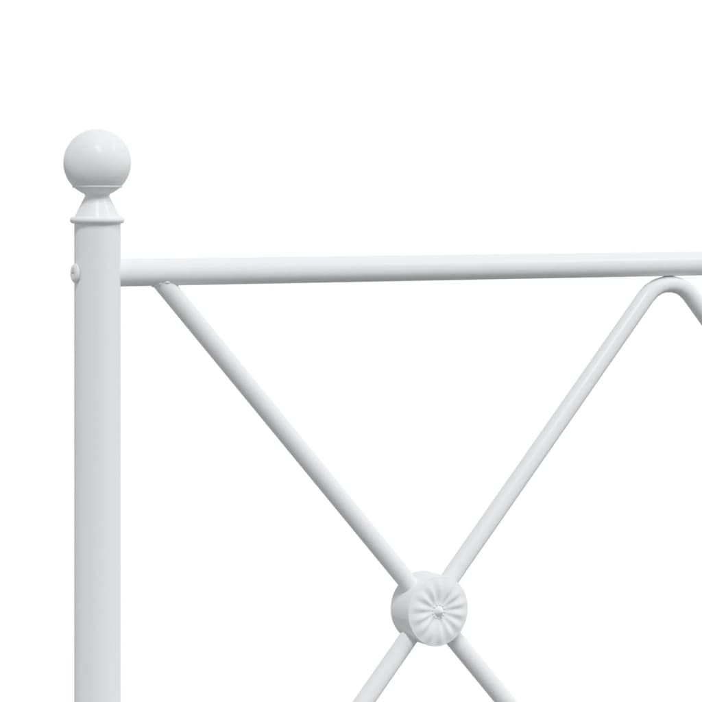 sengeramme med sengegavl 183x213 cm metal hvid