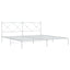 sengeramme med sengegavl 193x203 cm metal hvid