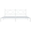 sengeramme med sengegavl 200x200 cm metal hvid