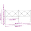 udskiftningsgavl 200 cm metal hvid