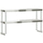 tophylde til arbejdsbord 110x30x65 cm 2 niveauer rustfrit stål