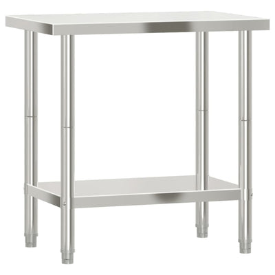 arbejdsbord til køkken 82,5x55x85 cm rustfrit stål