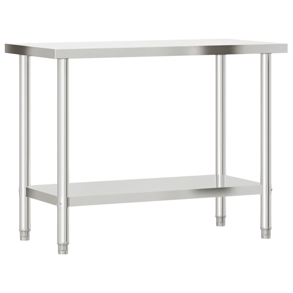arbejdsbord til køkken 110x55x85 cm rustfrit stål