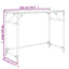 skrivebord 100x45x76 cm konstrueret træ og stål røget eg