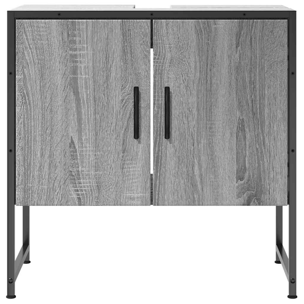 underskab til vask 60x33x60 cm konstrueret træ grå sonoma-eg