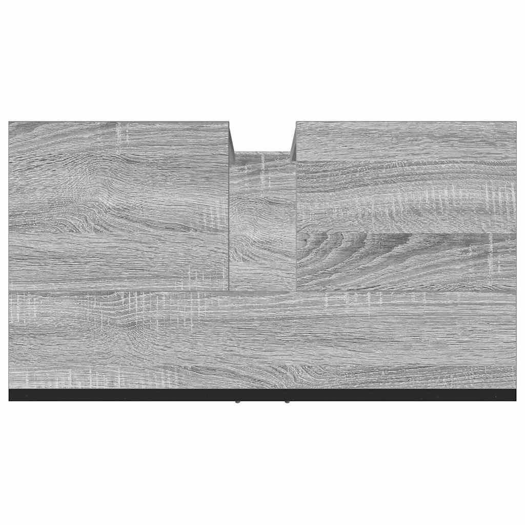 underskab til vask 60x33x60 cm konstrueret træ grå sonoma-eg