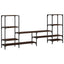 tv-bord 206,5x28,5x95 cm konstrueret træ brun egetræsfarve